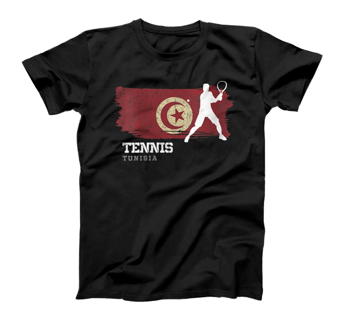 Personalized Womens Tennis Tunisia Flag Team Tennis Player Tennis T-Shirt, Women T-Shirt