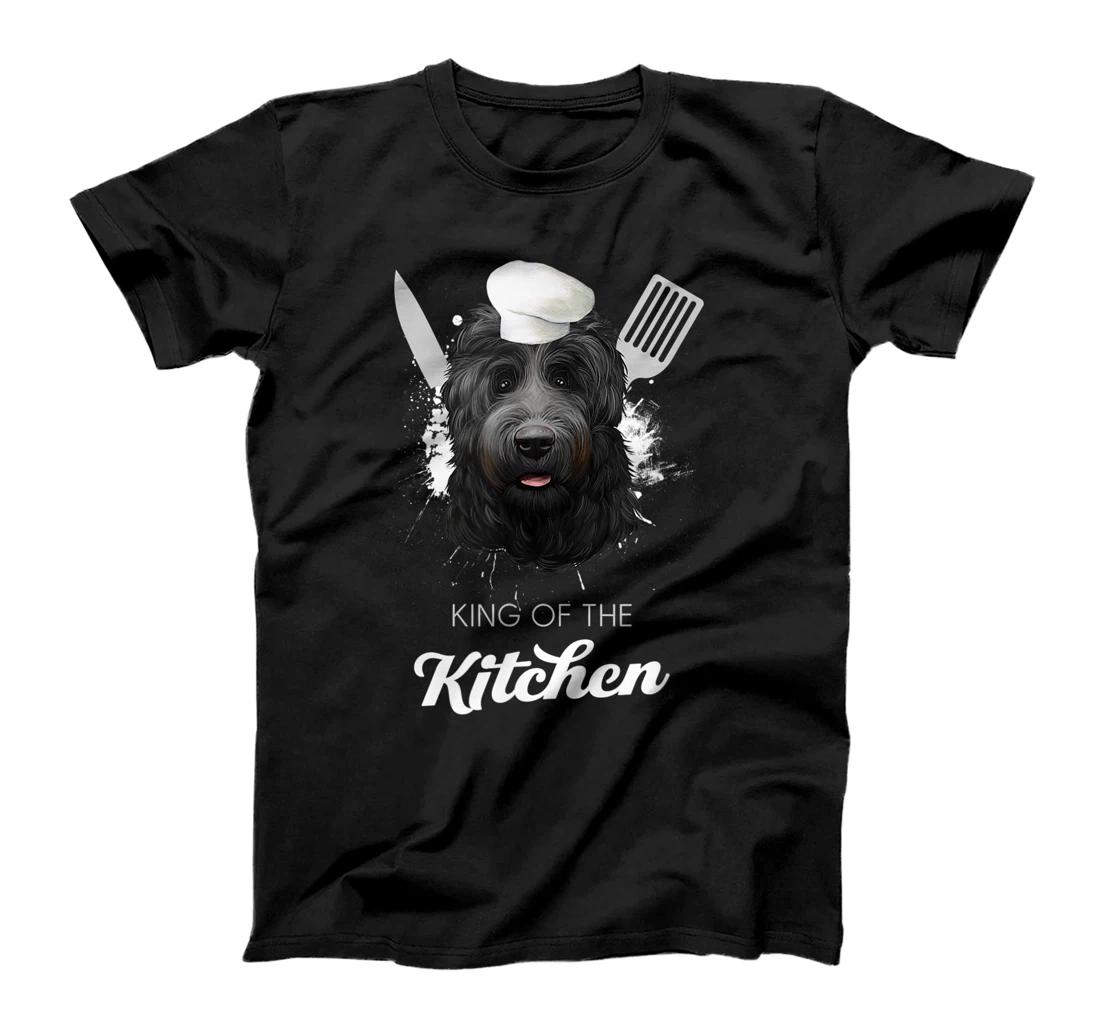 Personalized Black Russian Terrier King of the Kitchen Cooking Dog Chef T-Shirt, Women T-Shirt