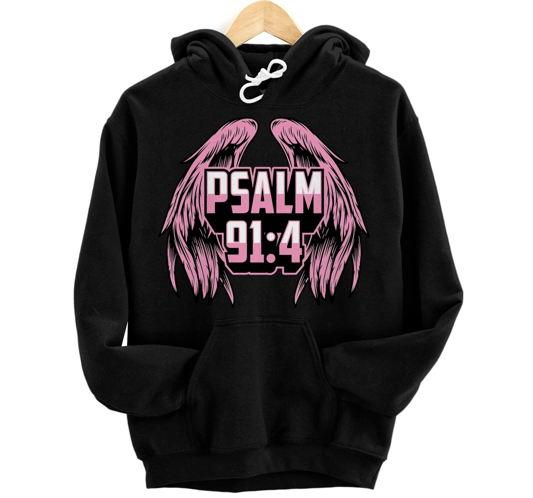 Personalized Psalm 91 4 Under His Wings Cute Christian Bible Verse Quote Pullover Hoodie
