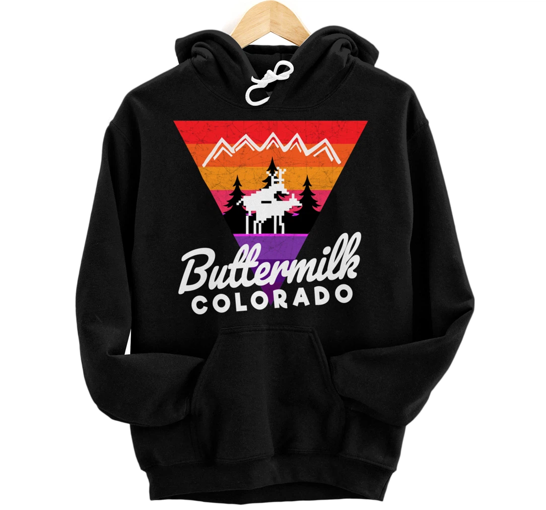 Personalized Wildlife Nightlife Buttermilk CO Moose Mounting Colorado Fun Pullover Hoodie