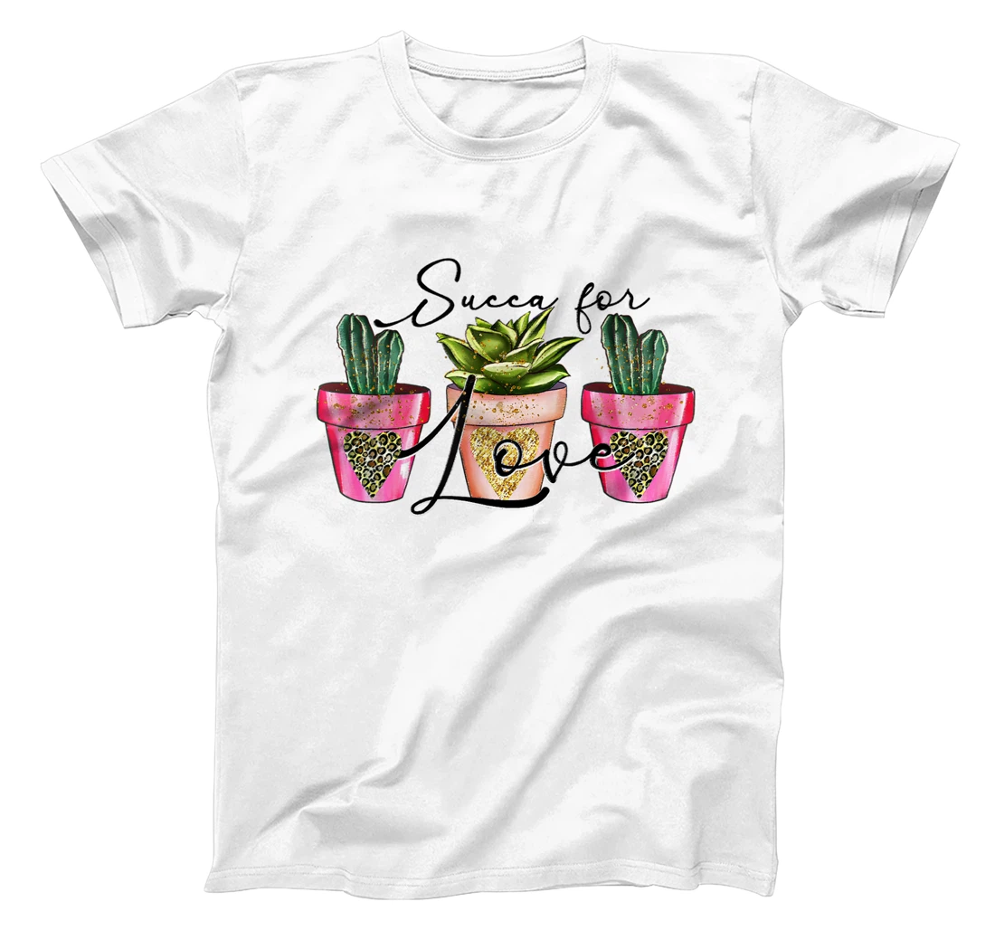 Personalized Western Succa For Love Cactus Heart Valentines Day Cowgirl T-Shirt, Women T-Shirt