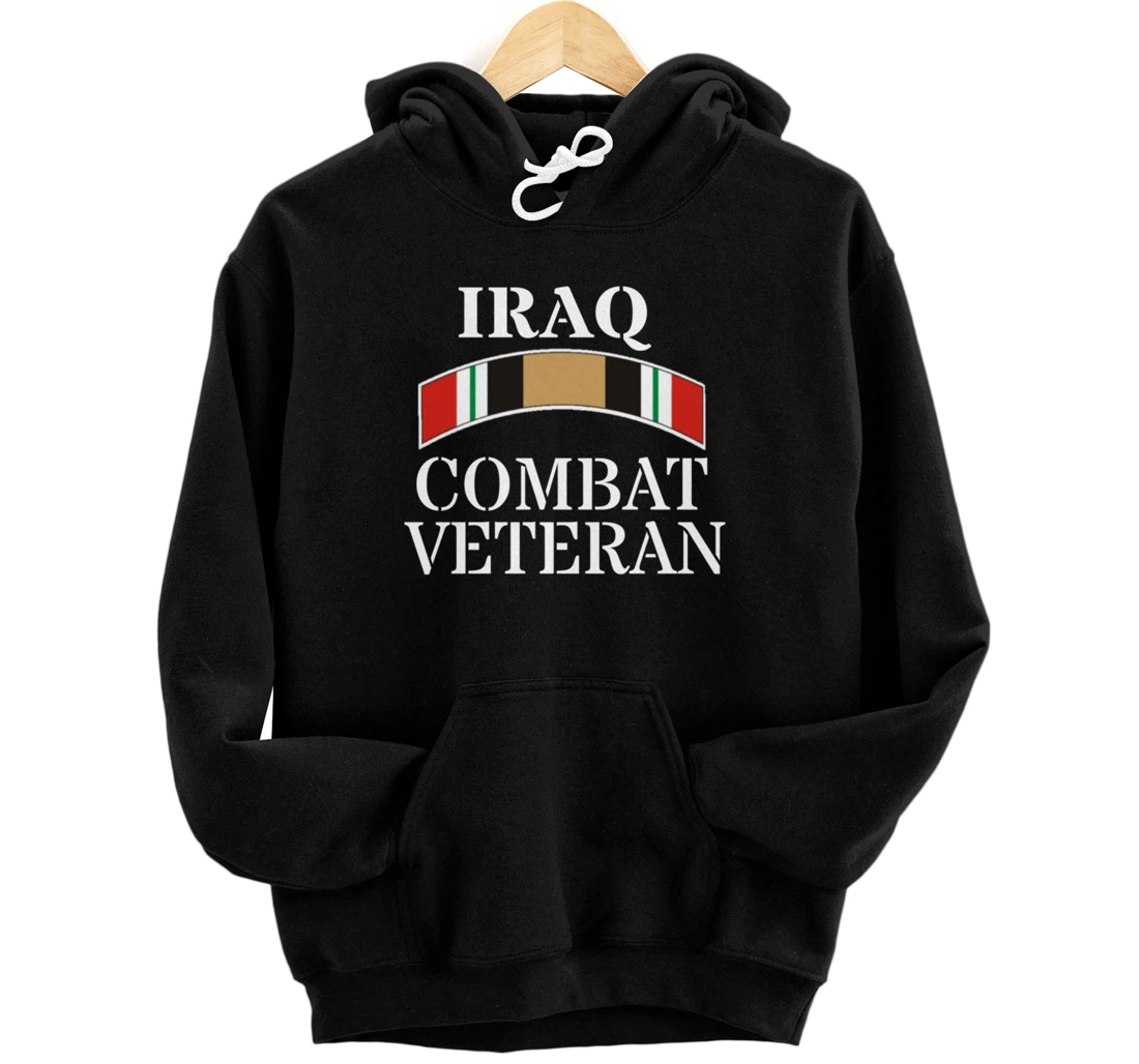 Personalized Red Friday Iraqi War Service Ribbon Iraq War Veteran Pullover Hoodie