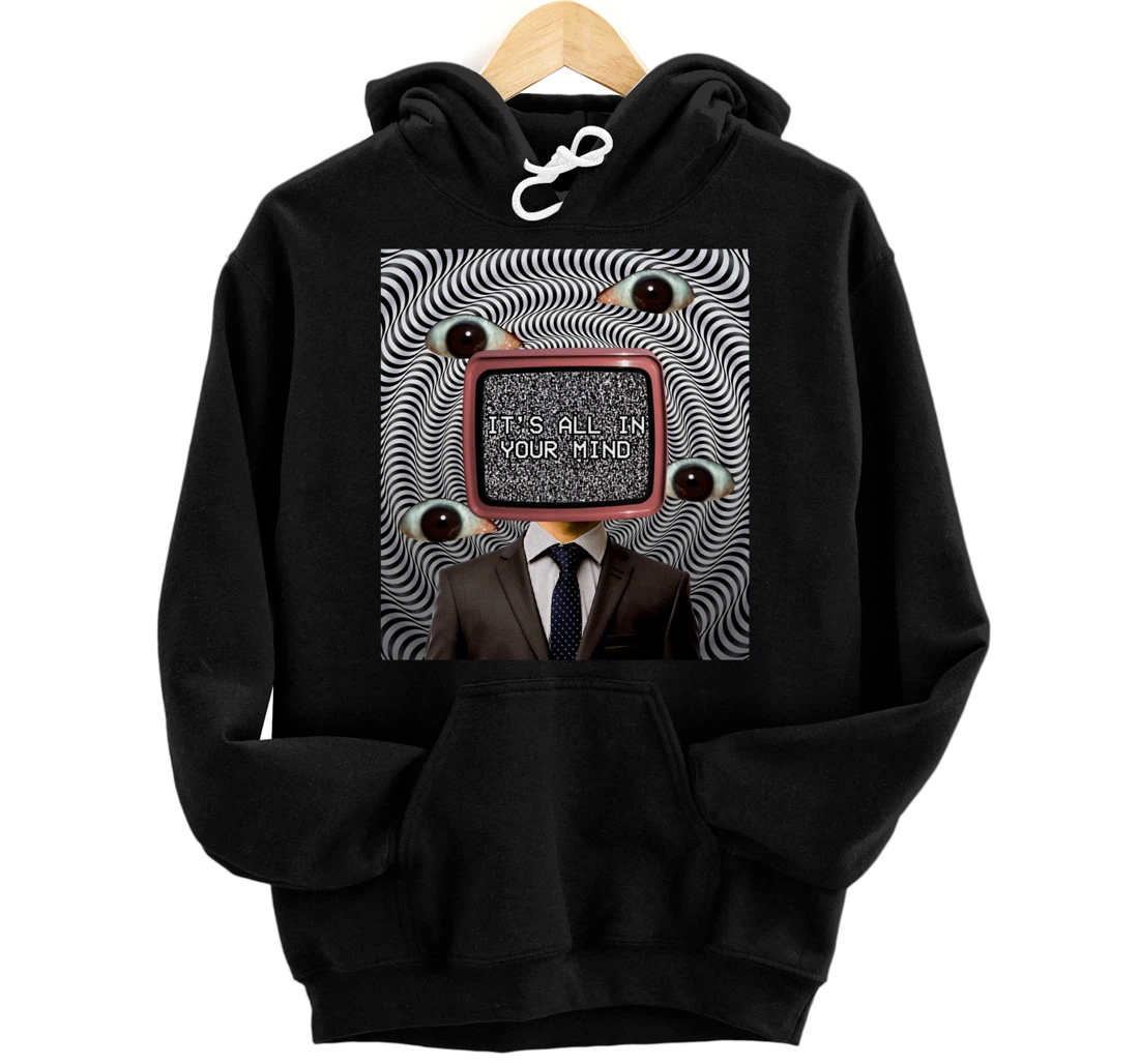 Personalized Weirdcore Aesthetic Weird Eyes Optical Illusion Oddcore Pullover Hoodie