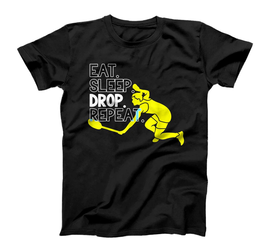Personalized Badminton. Eat. Sleep. Drop. Repeat. T-Shirt, Women T-Shirt