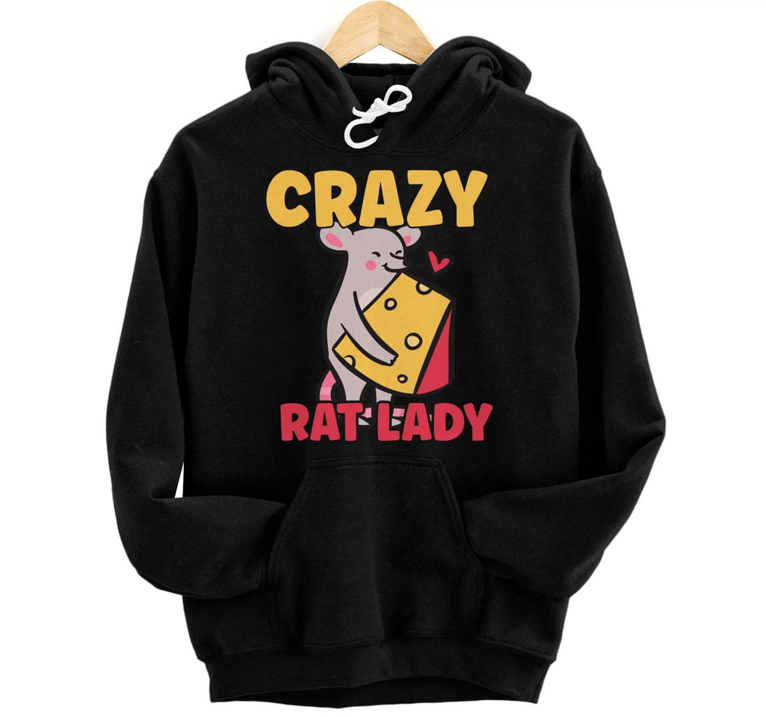 Personalized Crazy Rat Lady Design For Rats Lover Cute Funny Pet Rats Pullover Hoodie