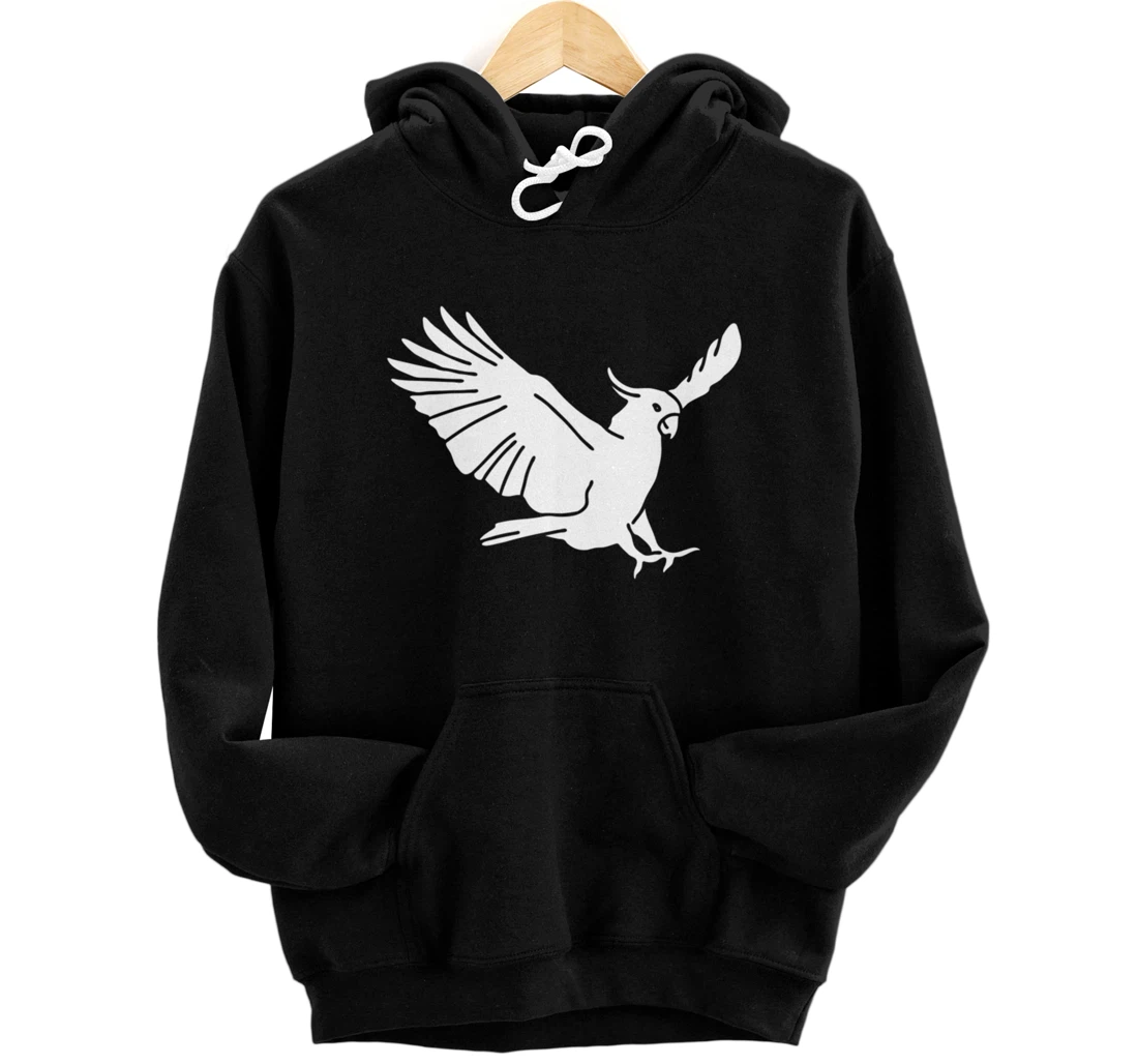 Personalized Funny Cockatiel Bird Sketch Art Pullover Hoodie