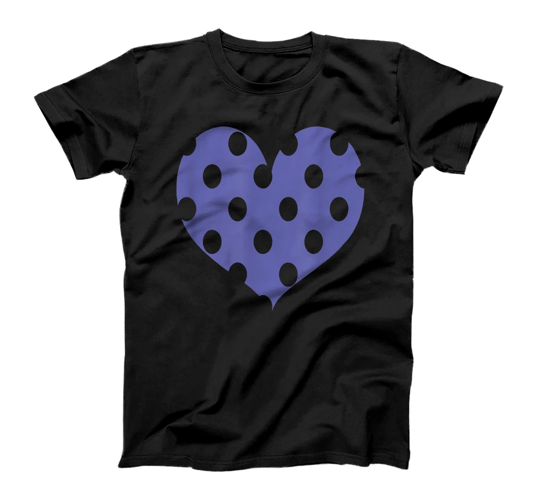 Personalized COLOR OF THE YEAR 2022 VERY PERI PURPLE POLKADOT HEART T-Shirt, Kid T-Shirt and Women T-Shirt