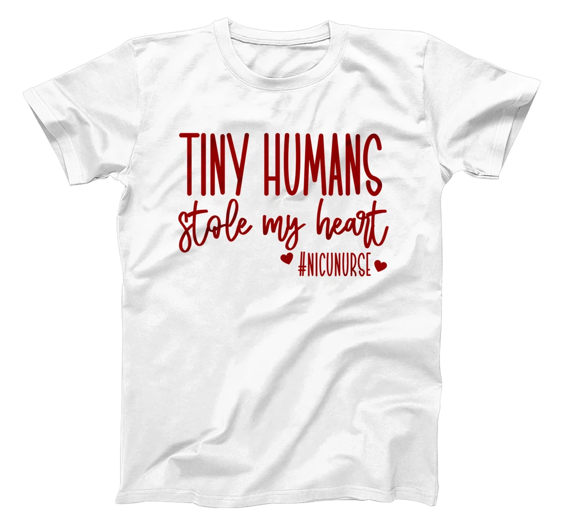 Personalized Womens Tiny Humans Stole My Heart, Valentine's Day NICU Nurse T-Shirt, Women T-Shirt