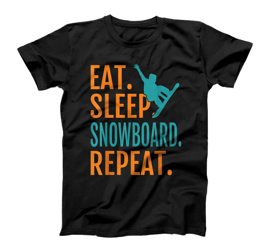 Personalized Eat Sleep Snowboard Repeat T-Shirt, Kid T-Shirt and Women T-Shirt