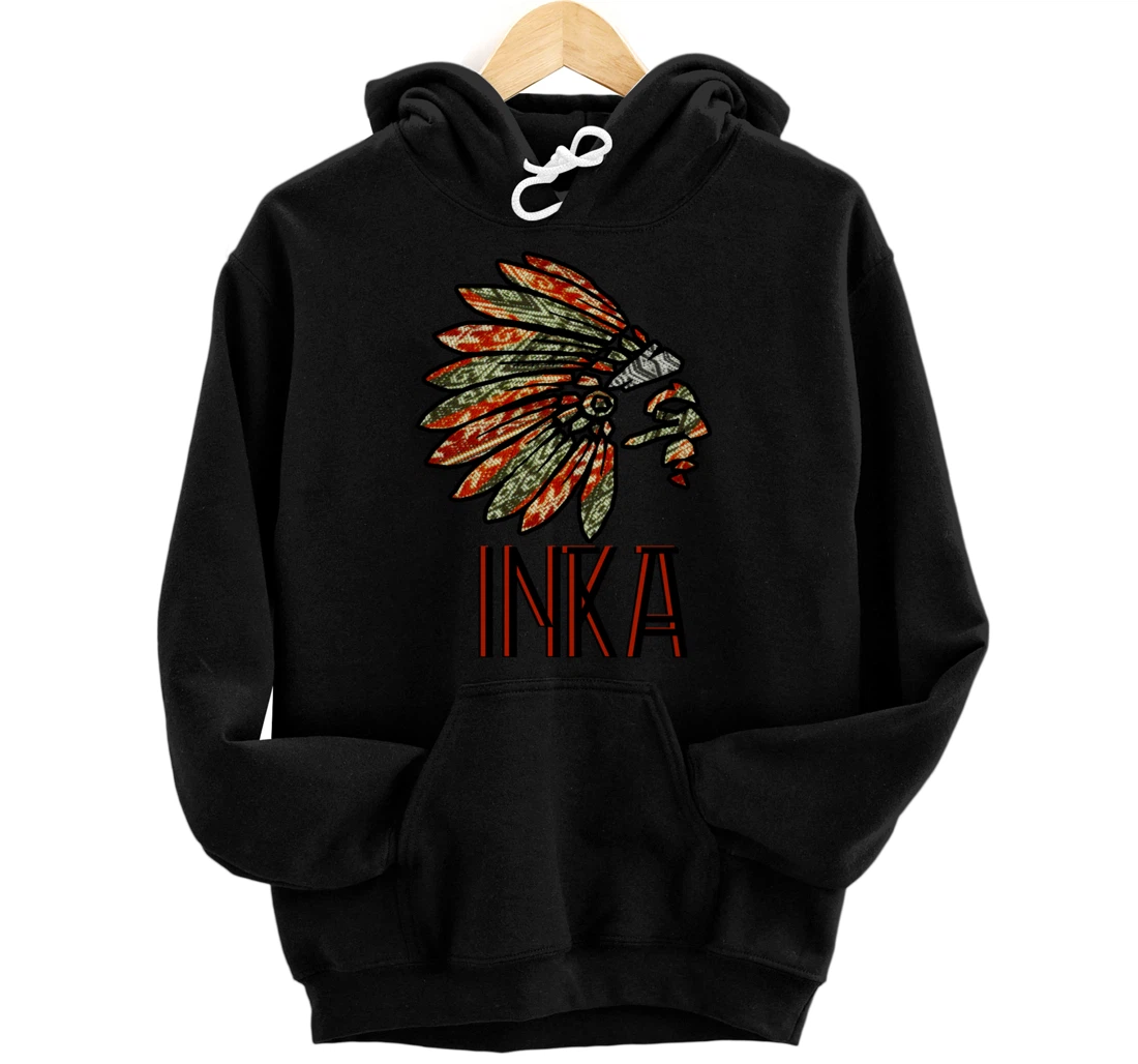 Personalized INKA (INCA) NATION | Indigenous | Native Peru | Headdress Pullover Hoodie