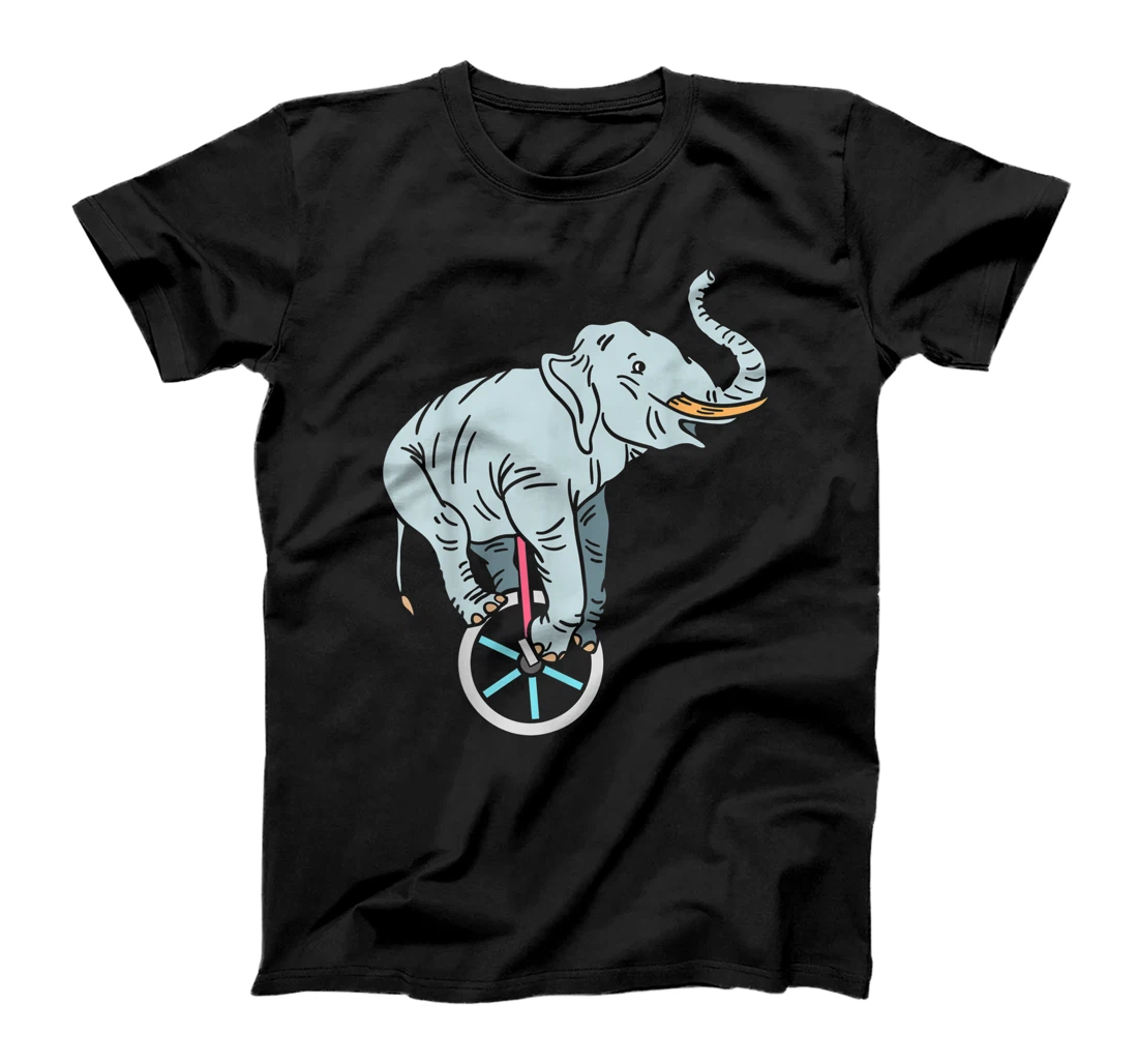 Personalized Unicycling Elephant Balancing Unicyclist Animal Lover T-Shirt, Kid T-Shirt and Women T-Shirt