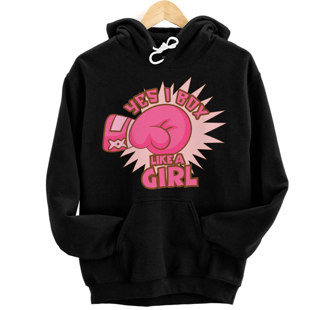 Personalized Funny Boxing Shirt - Boxing Day - Humor Box Like A Girl Pullover Hoodie