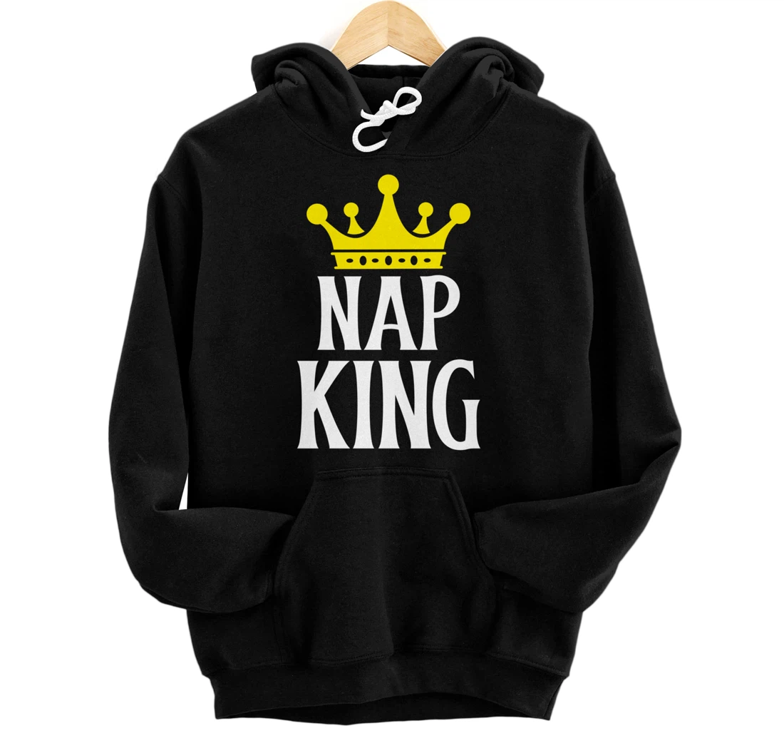 Personalized Men's Nap King Pajama Sleepwear Crown Sleep Lovers Pullover Hoodie