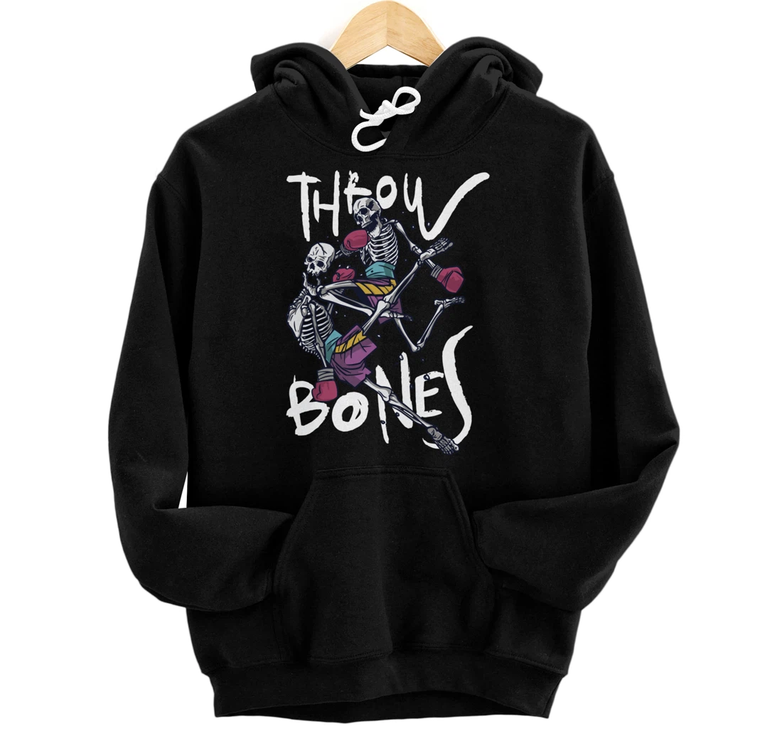 Personalized Muay Thai Skeleton - Thai Boxing and Kickboxing Pullover Hoodie
