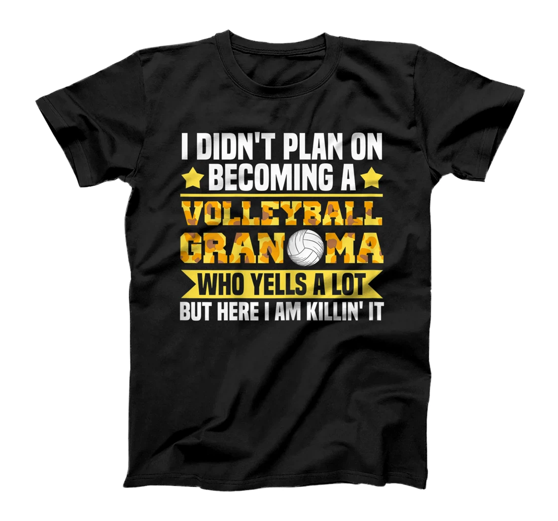 Personalized Womens Volleyball Grandma yells a lot Volleyball Grandma T-Shirt, Women T-Shirt