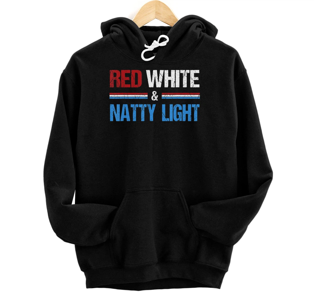 Personalized Red White & Natty-Light For Mens Womens Beer Lover Pullover Hoodie