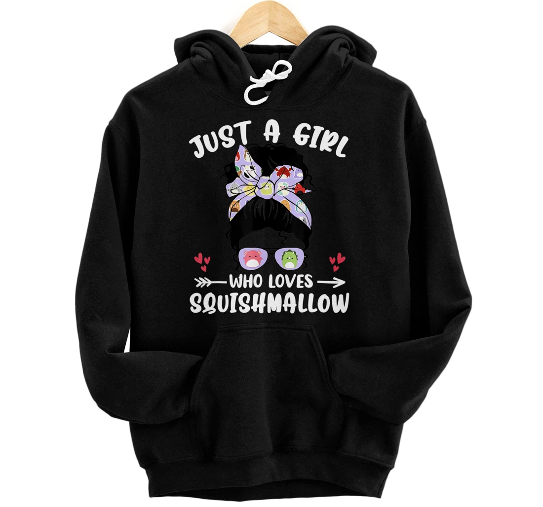 Personalized Just A Girl Who Loves Squishmallow Pullover Hoodie