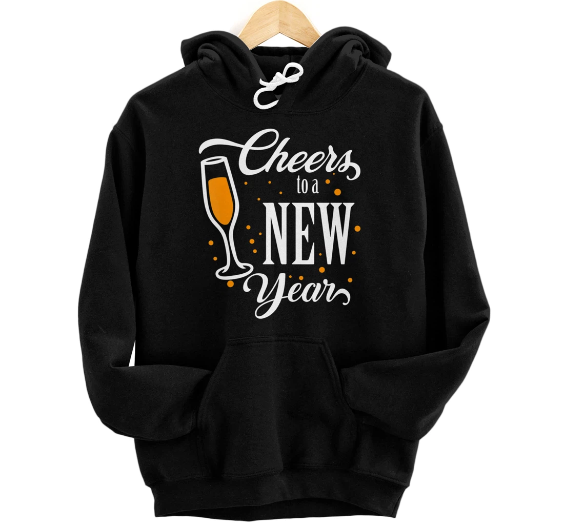 Personalized Happy New Years Cheers To A New Year Holidays Celebration Pullover Hoodie