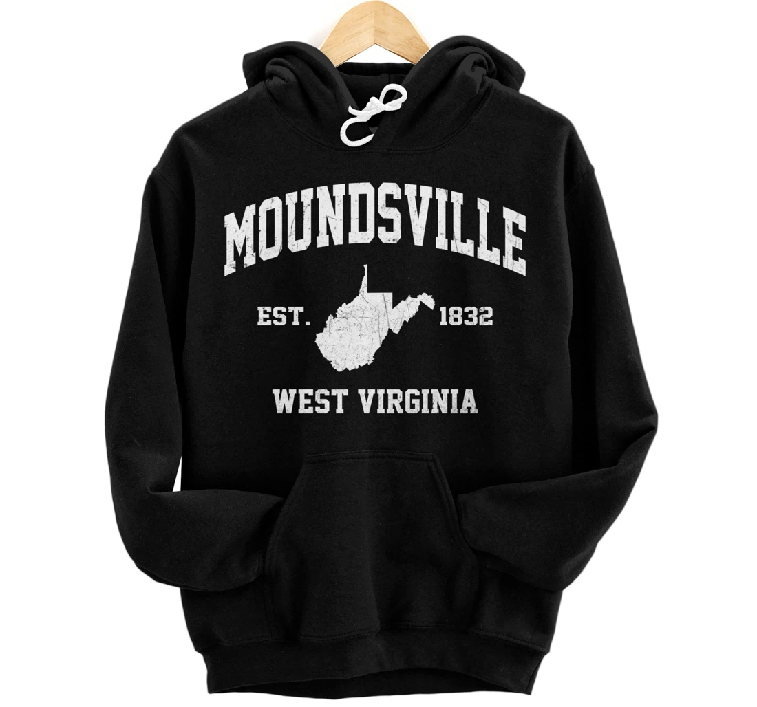 Personalized Moundsville West Virginia WV vintage State Athletic style Pullover Hoodie