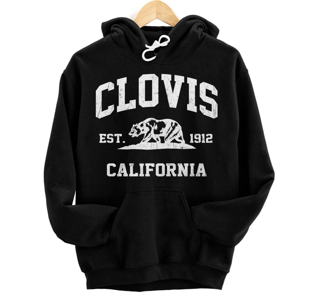 Personalized Clovis California CA vintage state Athletic style Pullover Hoodie