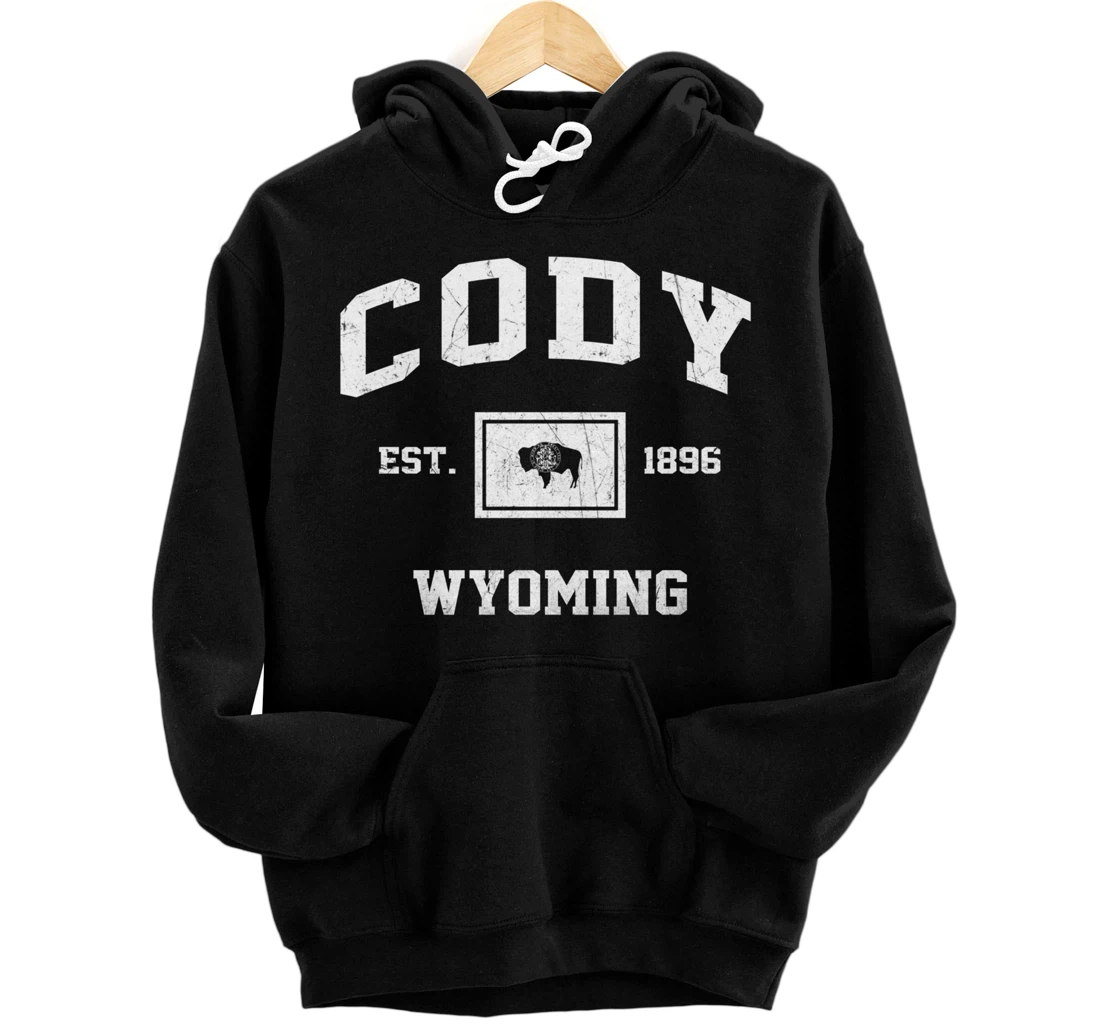 Personalized Cody Wyoming WY vintage State Athletic style Pullover Hoodie