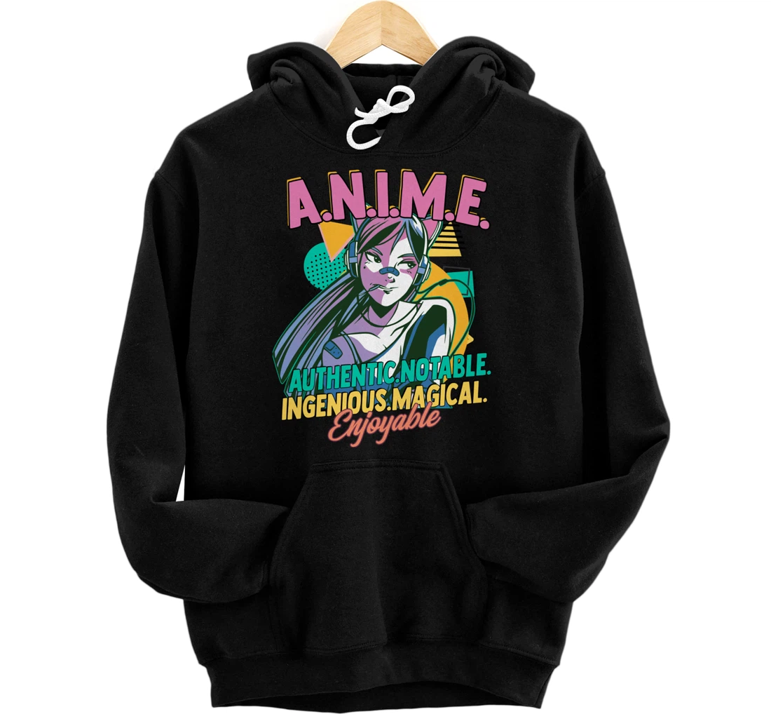 Personalized Anime Meaning Authenthic Notable Ingenious Magical Enjoyable Pullover Hoodie
