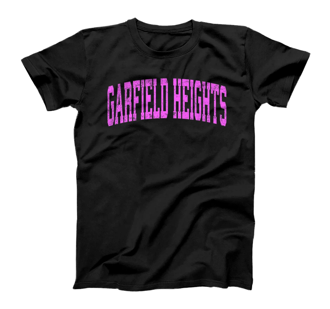 Personalized Womens Garfield Heights Ohio OH Vintage Athletic Sports Pink Design T-Shirt