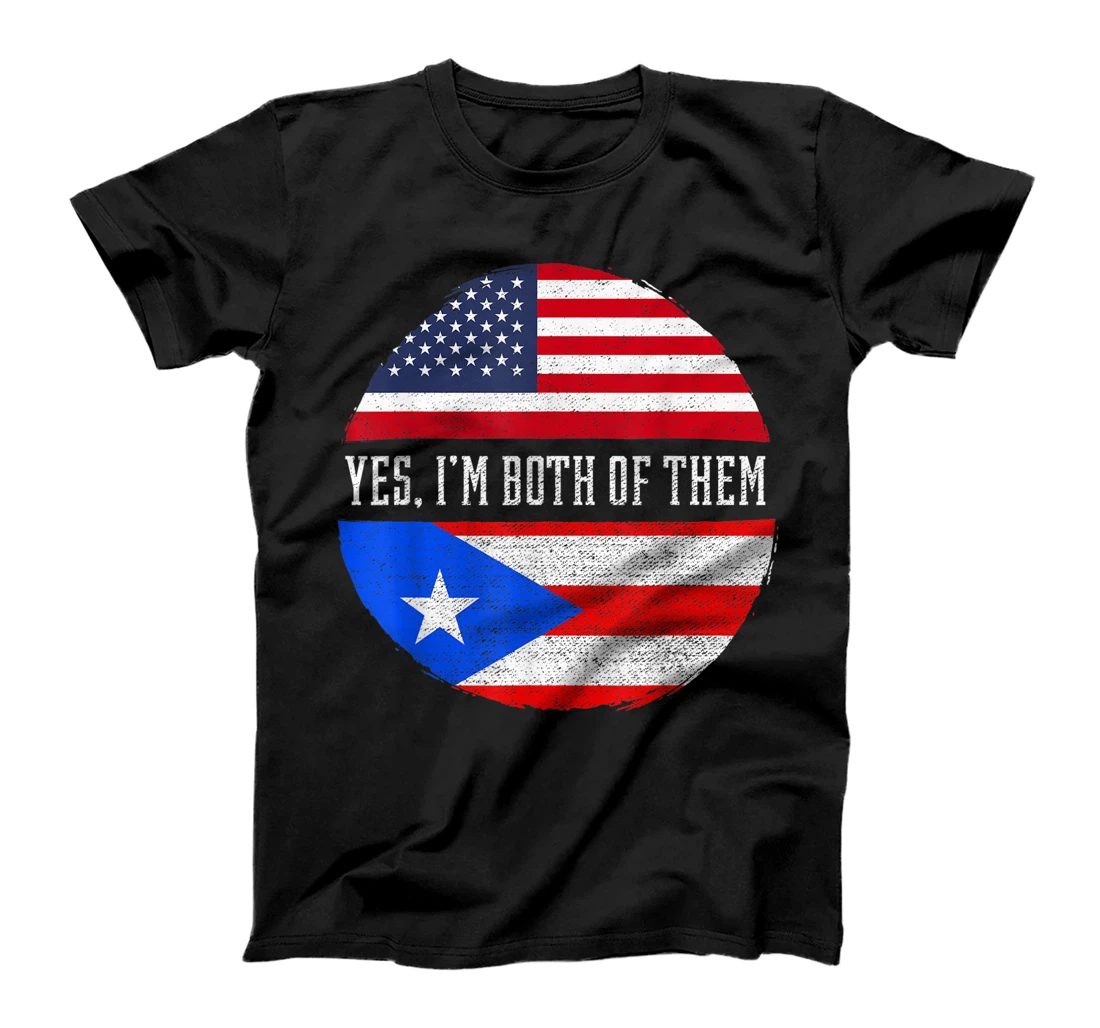 Personalized Half American Half Puerto Rican USA Flag Puerto Rico DNA T-Shirt, Kid T-Shirt and Women T-Shirt