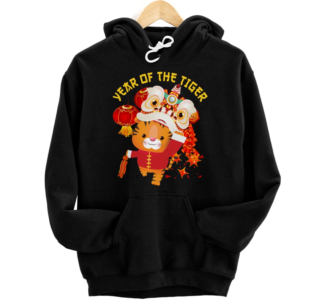 Personalized Year Of The Tiger Shirt Chinese New Year 2022 Lion Dance Pullover Hoodie