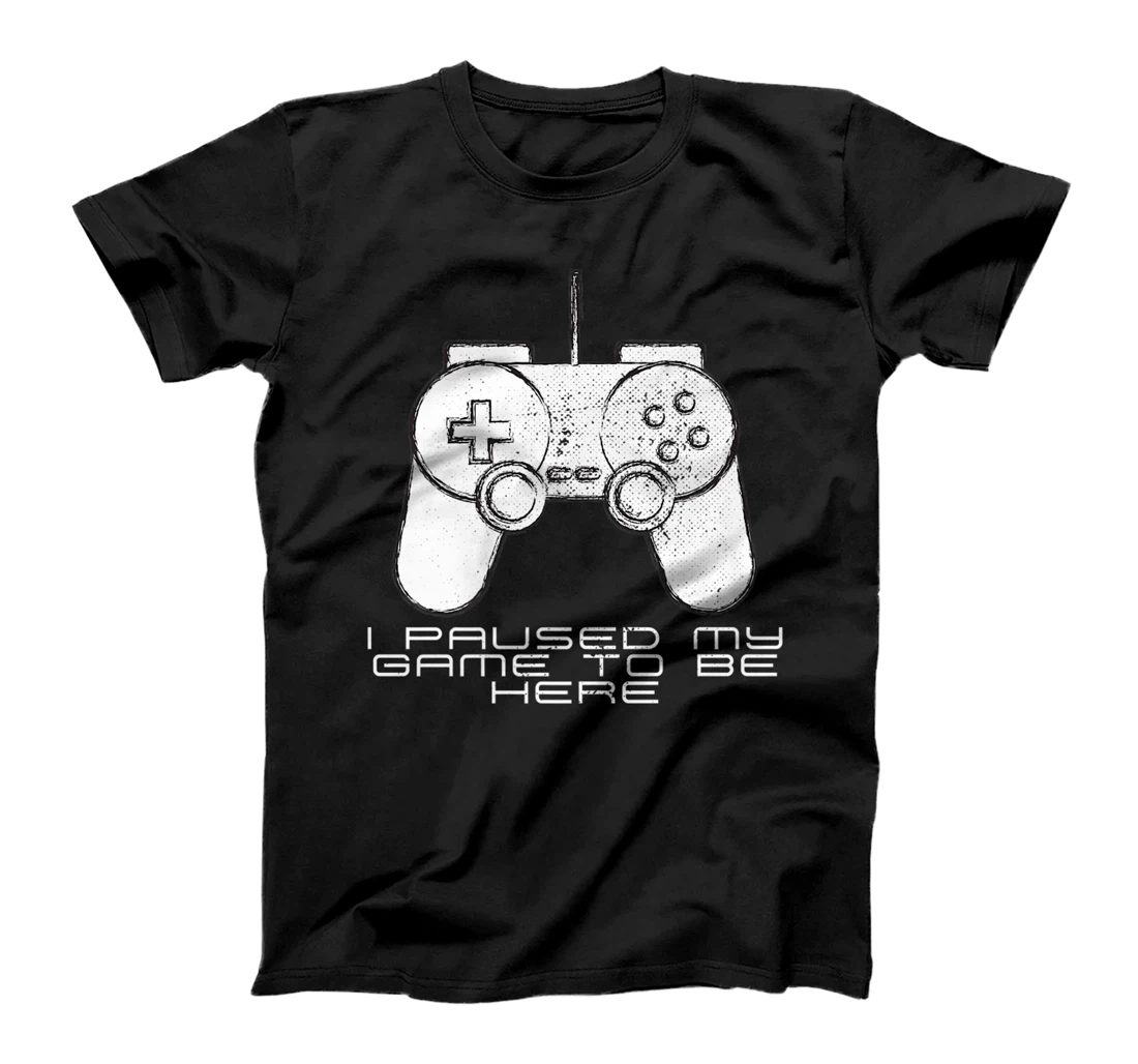 Personalized Womens Cool Video Gamer I Paused My Game To Be Here Gaming Console T-Shirt, Women T-Shirt