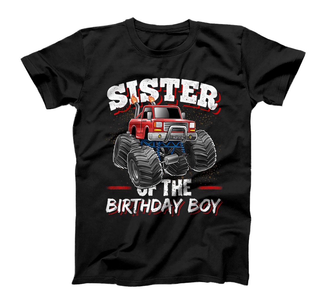 Personalized Sister of the Birthday Boy Monster Truck Birthday Party T-Shirt, Kid T-Shirt