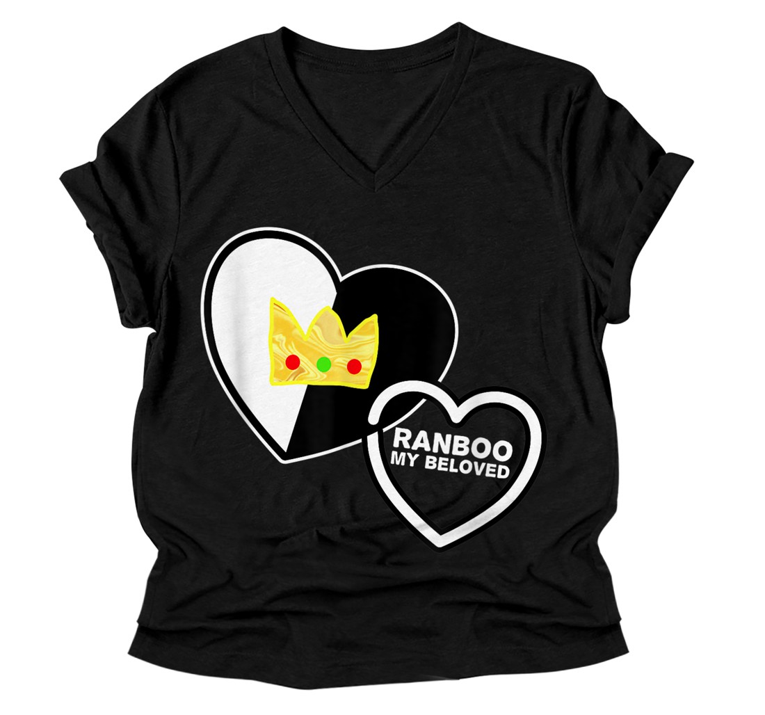 Personalized Ranboo My Beloved Merch Cosplay Gold Crown V-Neck T-Shirt