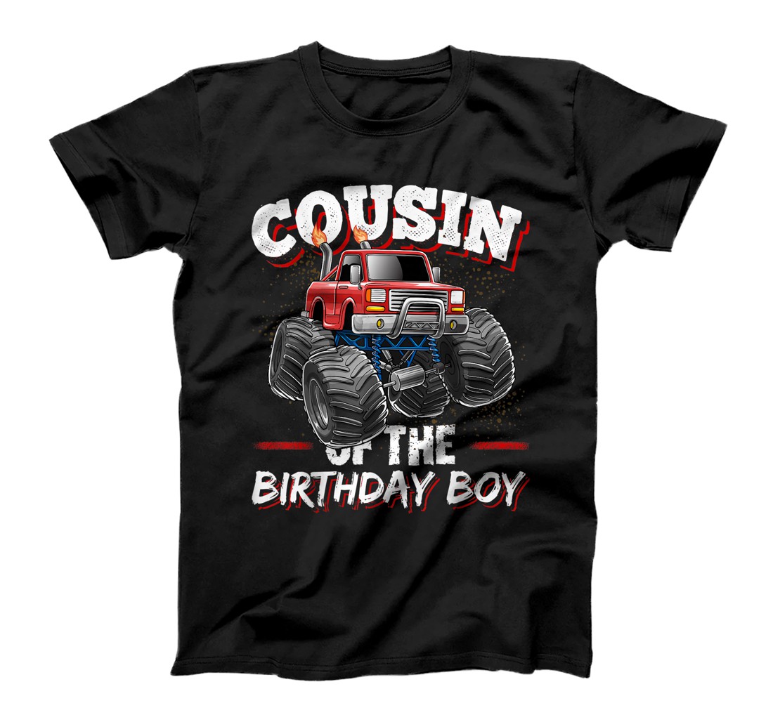 Personalized Cousin of the Birthday Boy Monster Truck Birthday Party T-Shirt, Kid T-Shirt