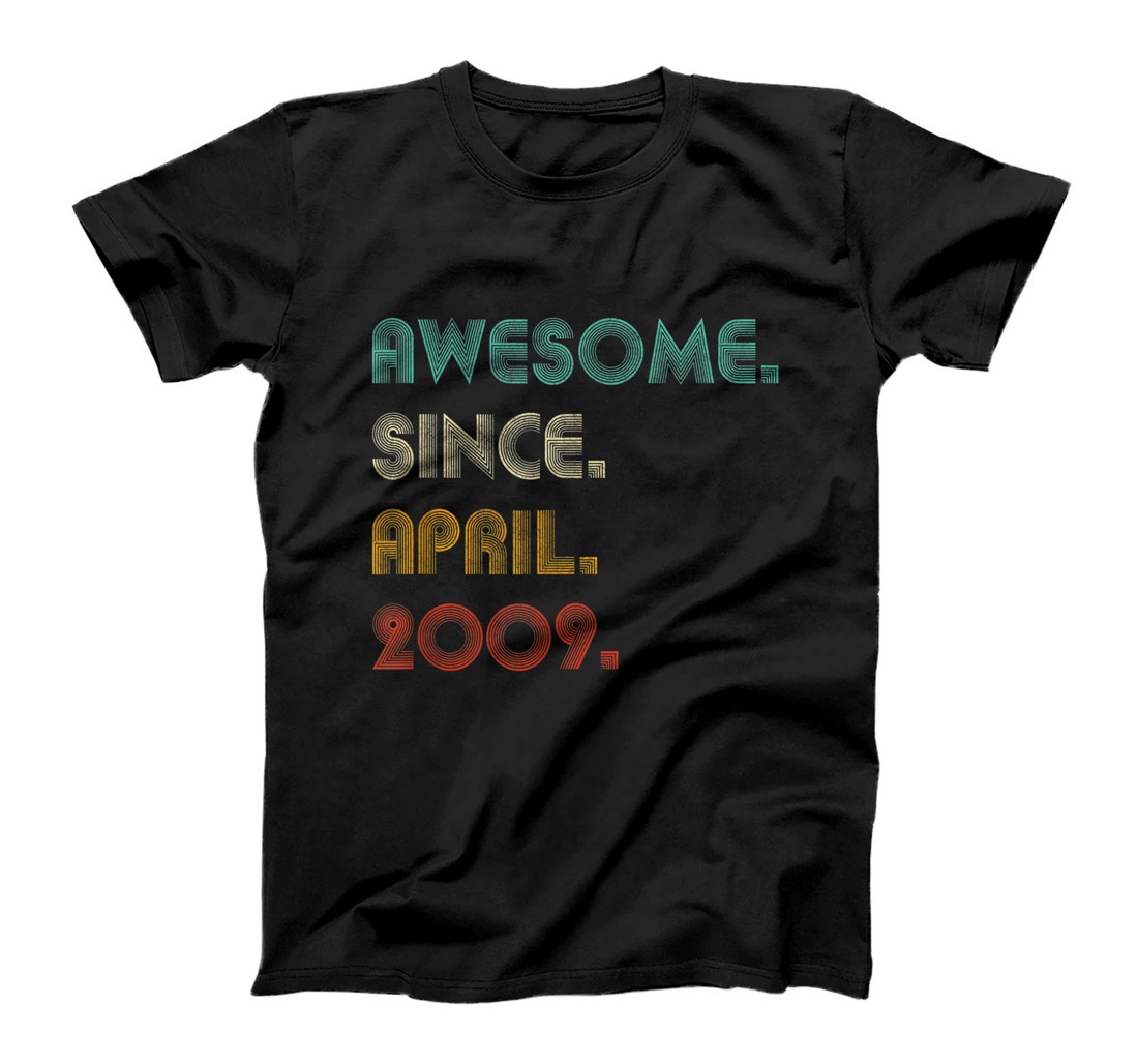 Personalized Awesome Since April 2009 12th Birthday 12 Year Old Boys Girl T-Shirt, Kid T-Shirt