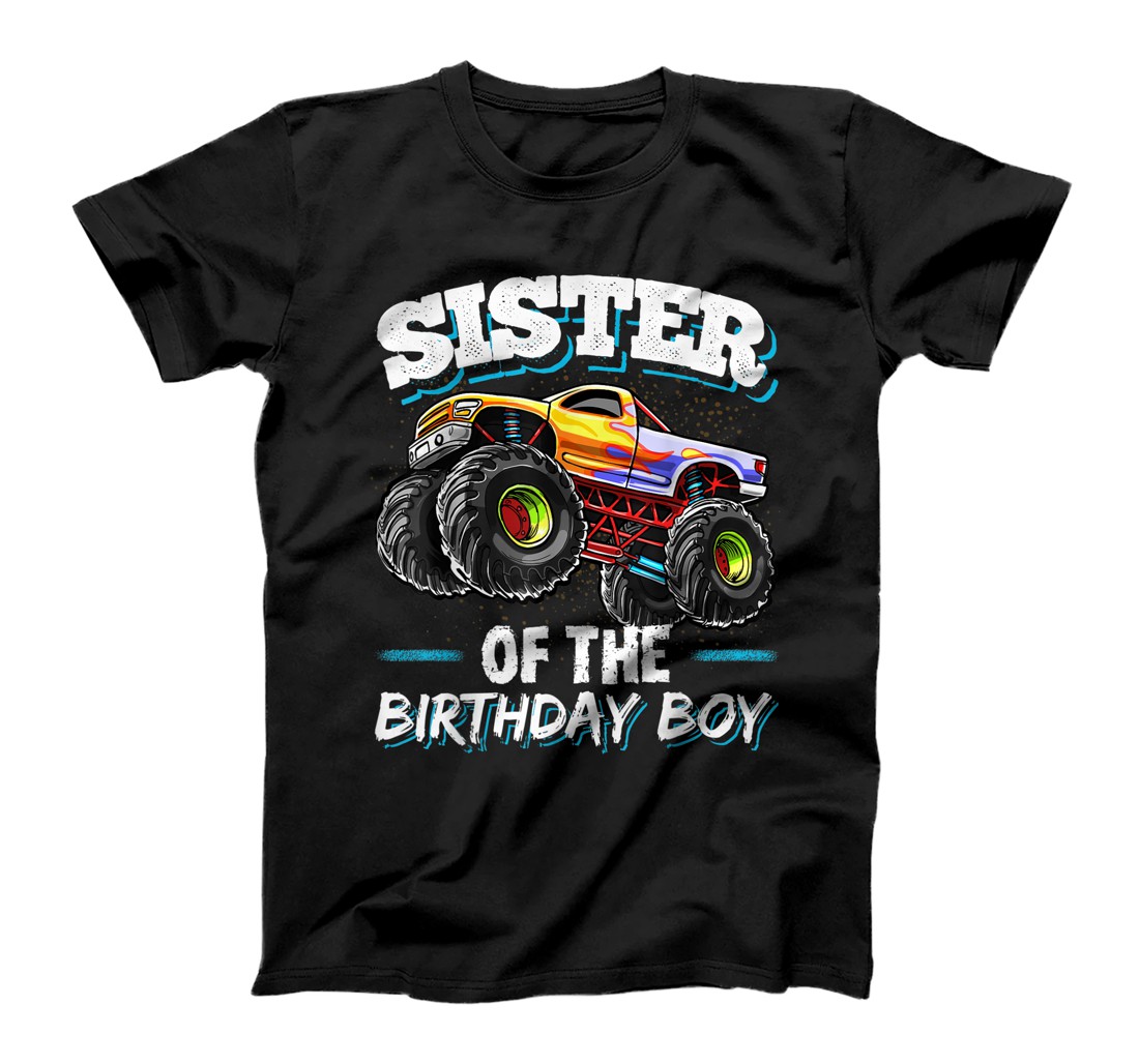 Personalized Sister of the Birthday Boy Monster Truck Birthday Party T-Shirt, Kid T-Shirt