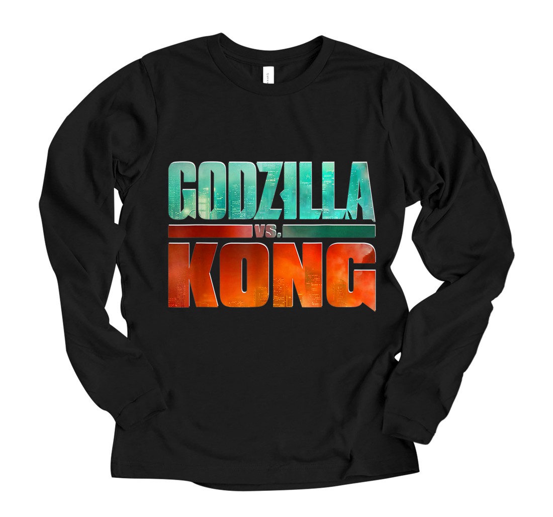 Personalized Go.dzil.la vs K.o.n.g Team Go.dzi.lla Ne.on Long Sleeve T-Shirt