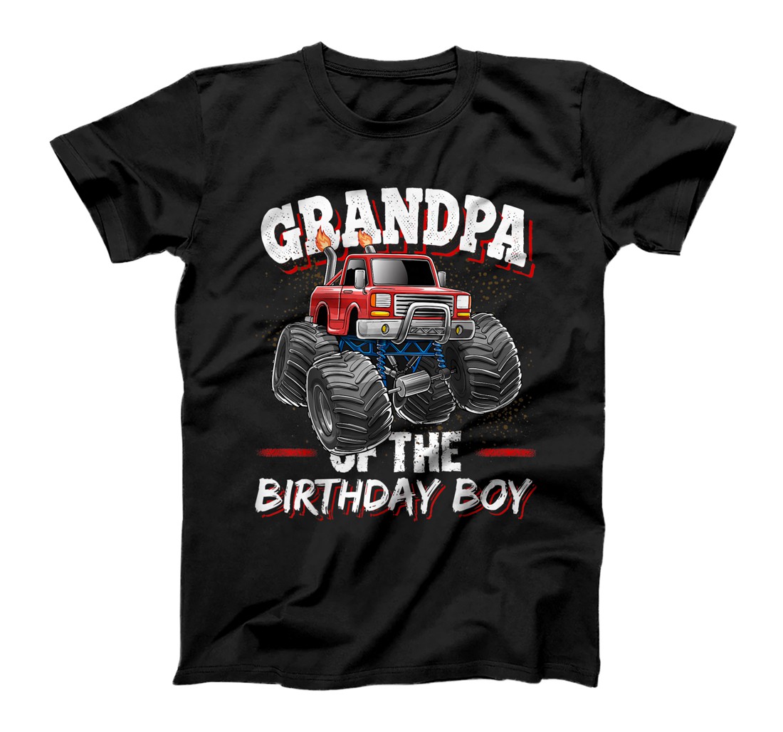 Personalized Grandpa of the Birthday Boy Monster Truck Birthday Party T-Shirt, Kid T-Shirt