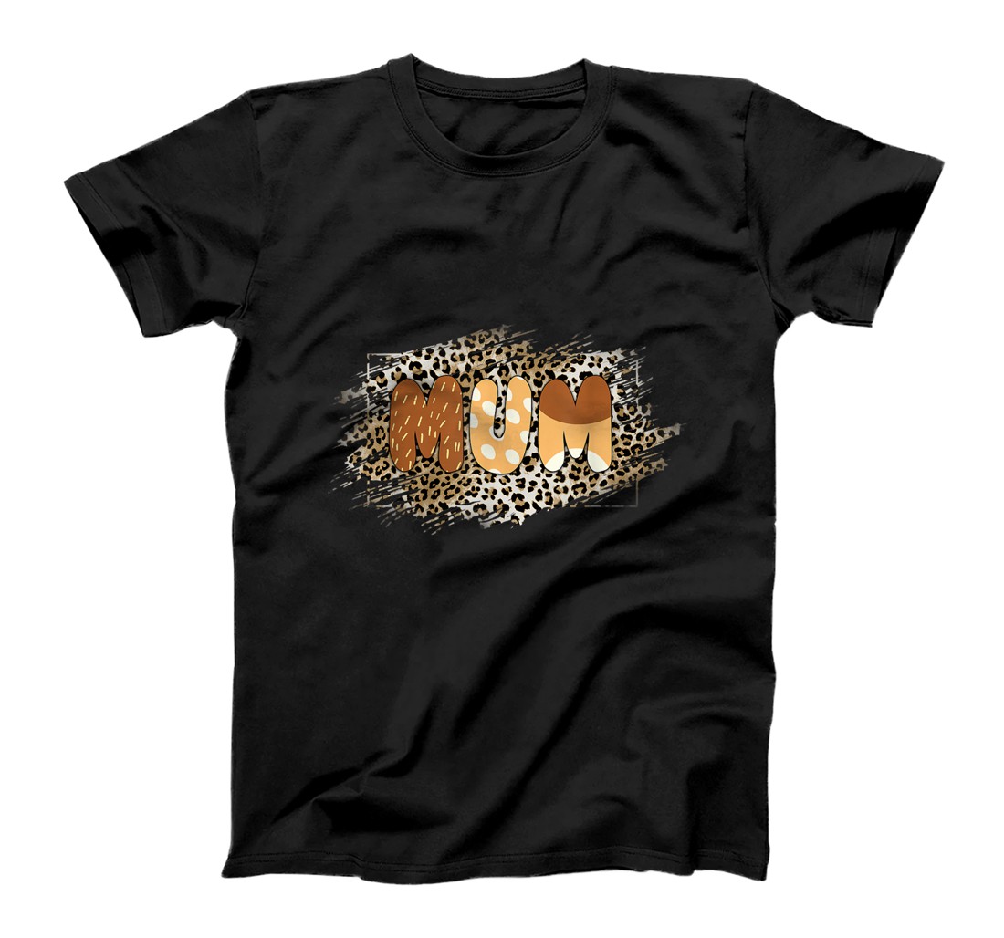 Personalized Funny B.luey Mum Leopard Mother's Day T-Shirt, Women T-Shirt