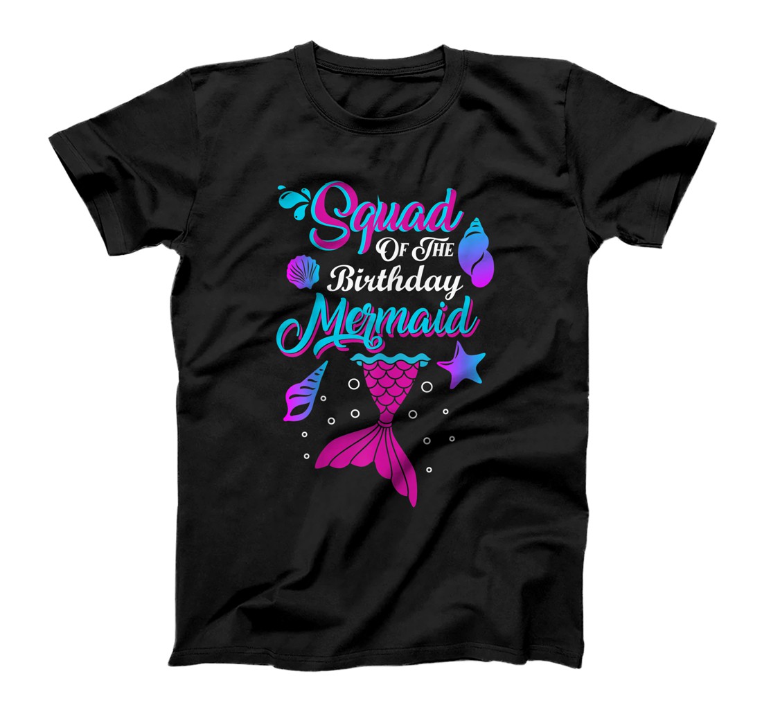 Personalized Squad Of The Birthday Mermaid Birthday Party Mermaid Squad T-Shirt, Kid T-Shirt