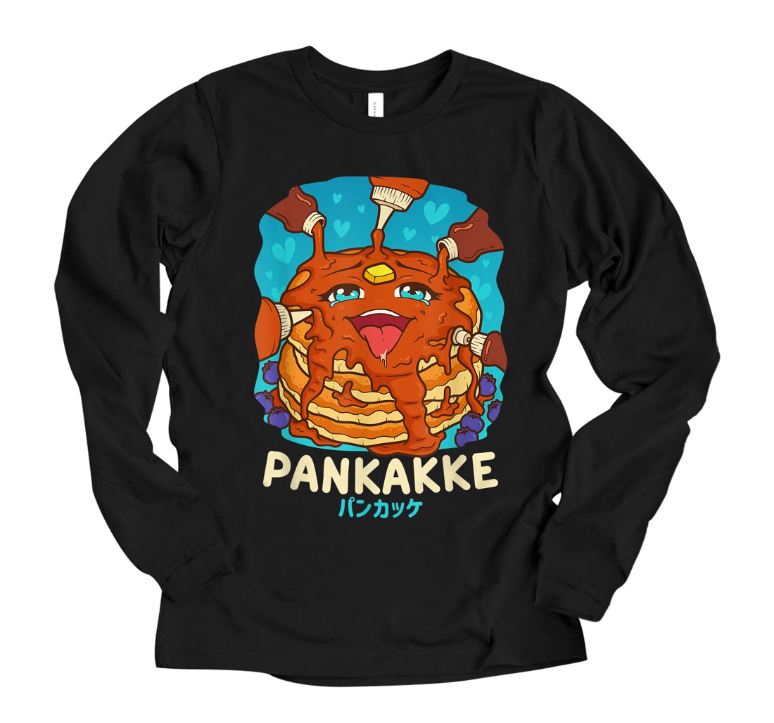 Personalized Funny Naughty Foodie Pun Kawaii Pankakke Japanese Pancake Long Sleeve T-Shirt