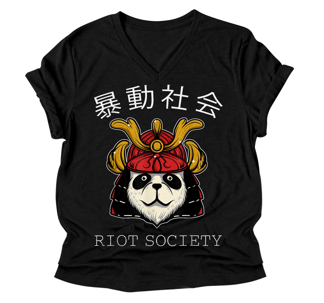Personalized Riot-Society V-Neck T-Shirt V-Neck T-Shirt