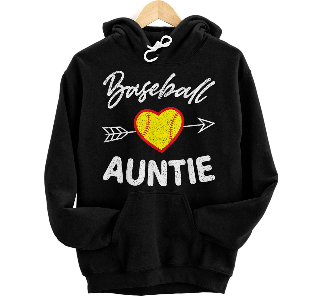 Personalized Baseball Auntie Softball Mother’s Day Gifts Ideas Pullover Hoodie