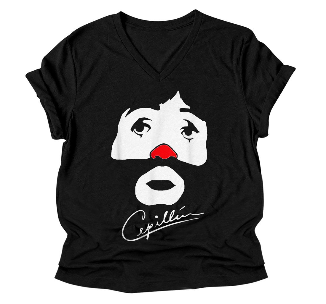 Personalized Cepillin Clown signature V-Neck T-Shirt V-Neck T-Shirt
