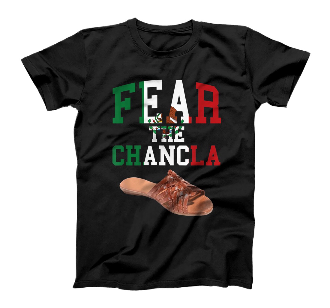 Personalized Fear La Chancla Mexican Flag Mexico Aztec Funny Chicano Shoe T-Shirt, Kid T-Shirt
