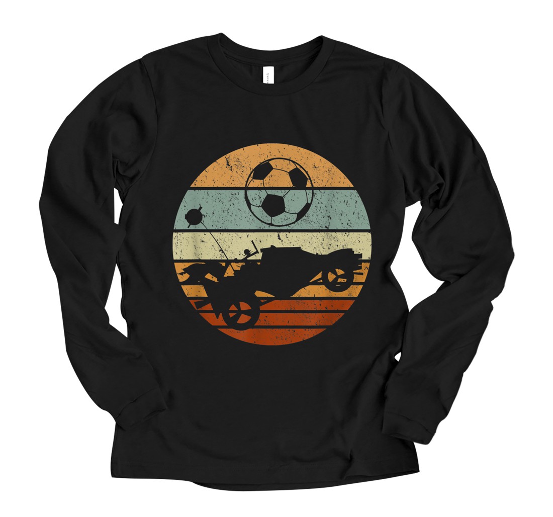 Personalized Retro Style Rocket RC Soccer Car League Gamer Long Sleeve T-Shirt