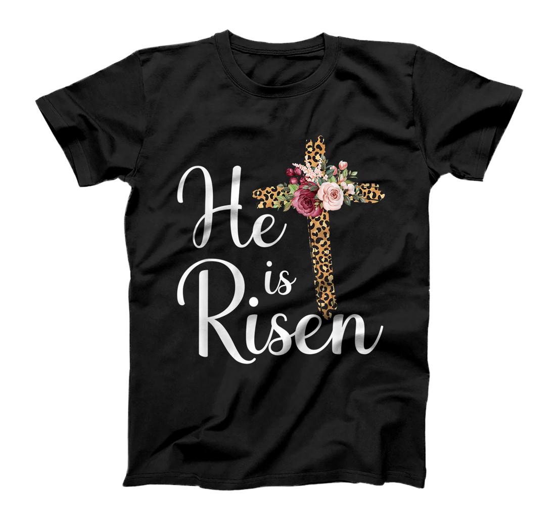 Personalized He Is Risen Jesus Christ Cross Easter Sunday T-Shirt, Kid T-Shirt