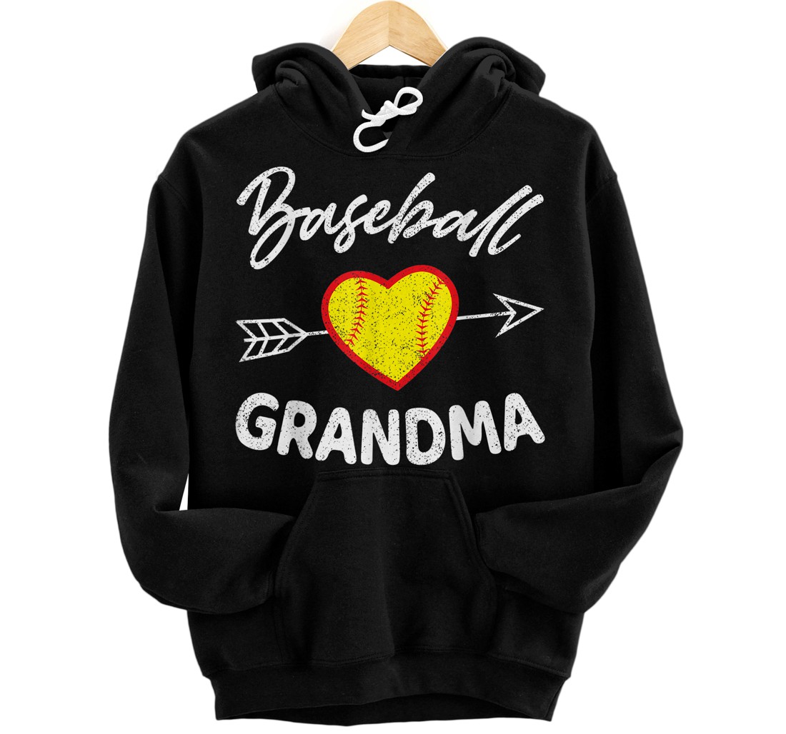 Personalized Baseball Grandma Softball Mother’s Day Gifts Ideas Pullover Hoodie