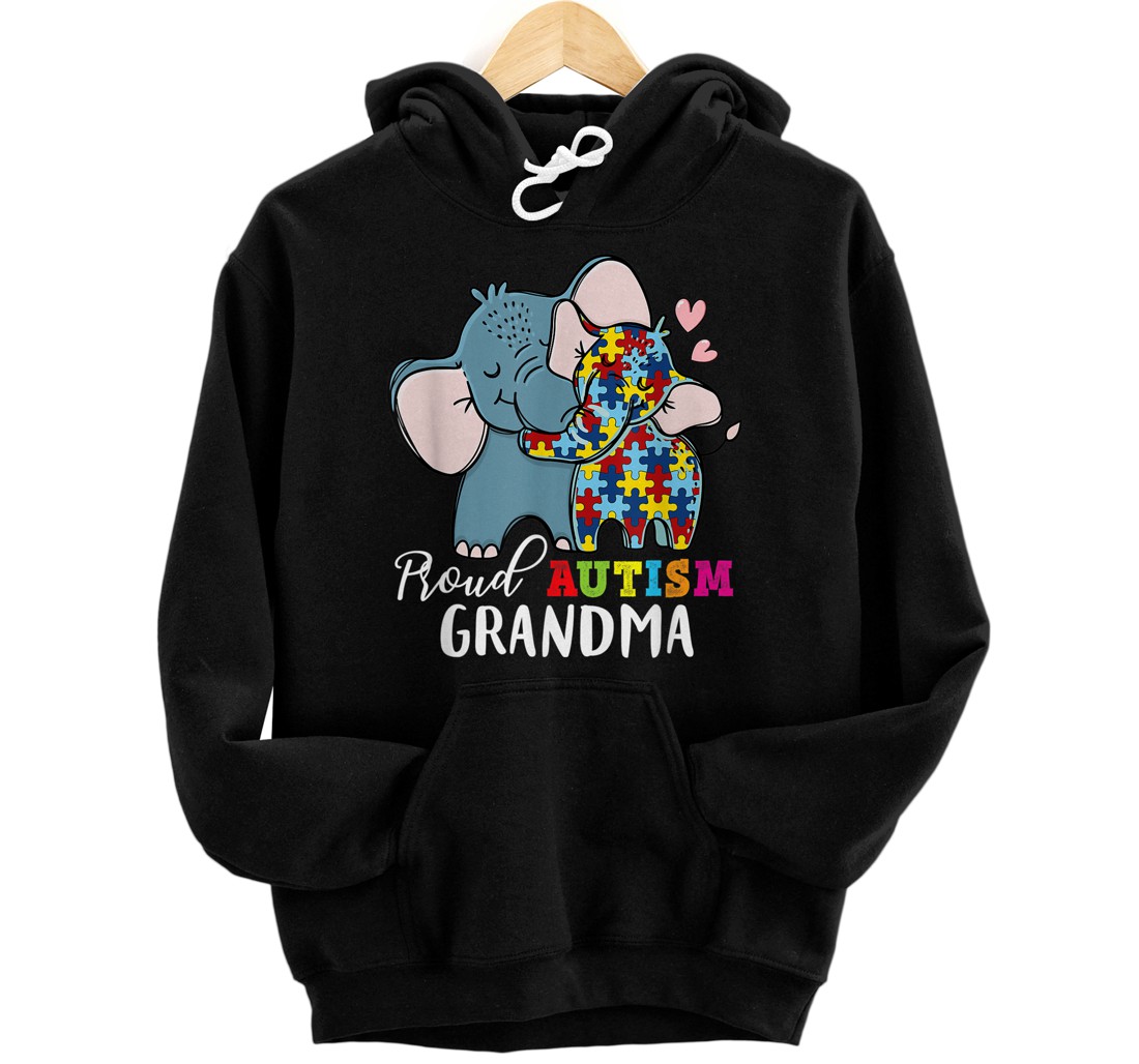 Personalized Proud Grandma Autism Awareness Family Matching Pullover Hoodie