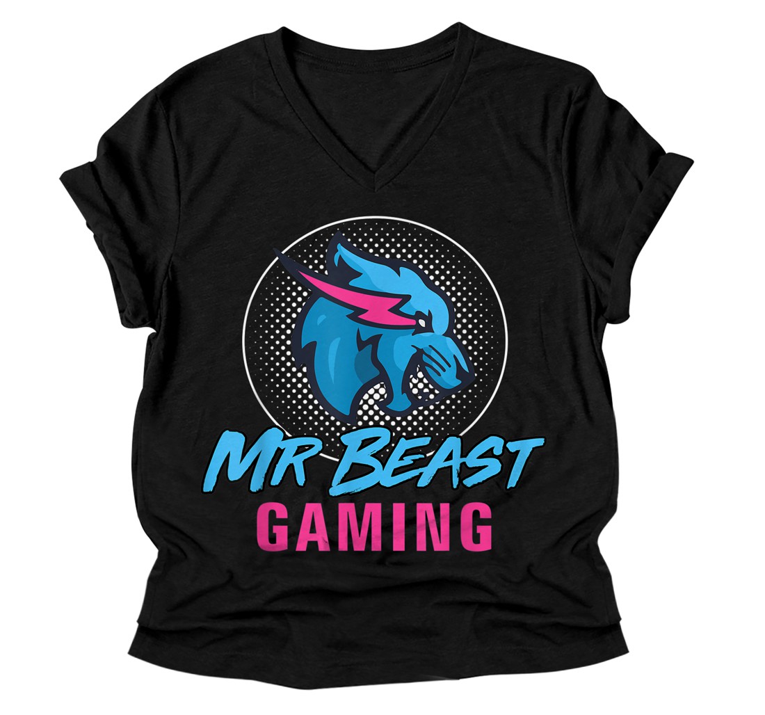 Personalized Funny Mr Game Tee With Gaming Style V-Neck T-Shirt