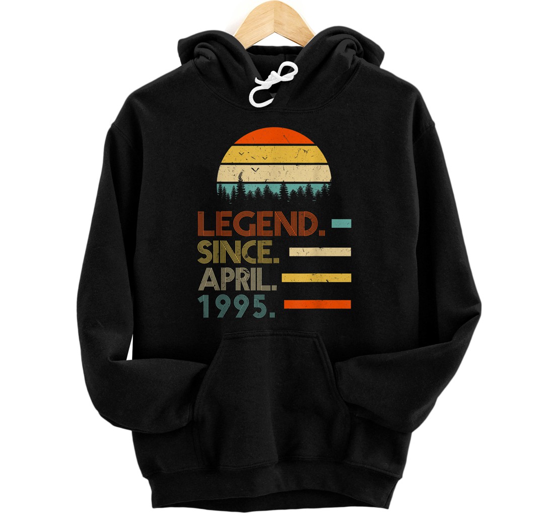 Personalized 26 Years Old Retro Birthday Gift Legend Since April 1995 Pullover Hoodie